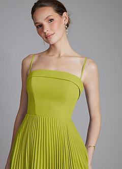 Azazie Mariana Bridesmaid Dresses Lemongrass A-Line Strapless Chiffon Dress image4