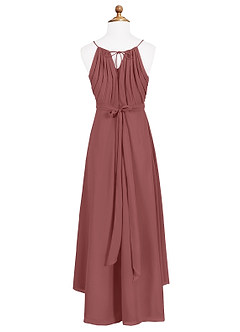 Azazie Oaklynn Junior Robe Trapèze en Mousseline de soie Plissée Améthyste image7