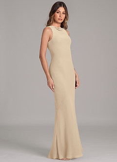 Azazie Allettie Bridesmaid Dresses Champagne Mermaid Chiffon Dress image5