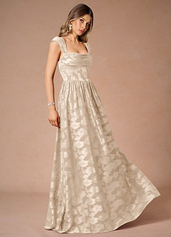 Hazel Cream Pleated Maxi Dress image3