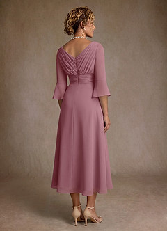 Azazie Aerynne Abiti per la Madre della Sposa Abito A-Line in Chiffon Plissettato Vintage Malva image2