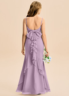 Azazie Lioren Junior Wisteria Mermaid Bow Chiffon Dress image5