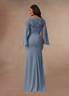 Azazie Perry Mother of the Bride Dresses Twilight Mermaid V-Neck Lace Chiffon Dress image3