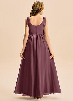 Azazie Delia Junior Abito A-Line in Chiffon Fiocco Sangria image6