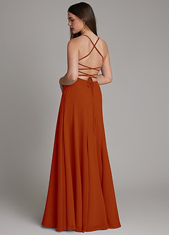 Azazie Irelia Bridesmaid Dresses Paprika A-Line Sweetheart Neckline Chiffon Dress image6