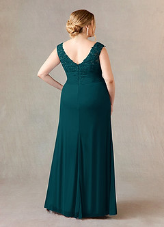 Azazie Edelin Mother of the Bride Dresses Pine A-Line Sweetheart Neckline Pleated Mesh Dress image10