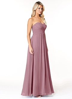 Azazie Yazmin Bridesmaid Dresses Vintage Mauve A-Line Sweetheart Neckline Chiffon Convertible Dress image5