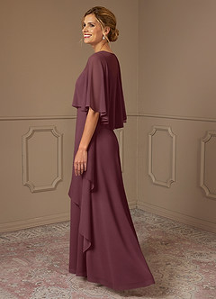 Azazie Bowie Mother of the Bride Dresses Sangria A-Line Chiffon Dress image3