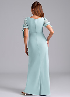 Azazie Pheby Bridesmaid Dresses Mist A-Line Pleated Chiffon Dress image6