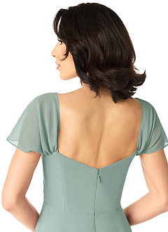 Azazie Tancie At-home Try On Dresses Vintage Mauve A-Line Off the Shoulder Chiffon Convertible Dress image5