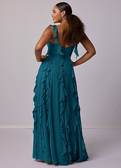 Barbie ♥ Azazie Bridesmaid Dresses Ink Blue A-Line with Pockets Chiffon Dress image8
