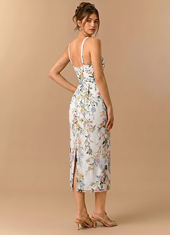Midi jurk Paulina Wit image4