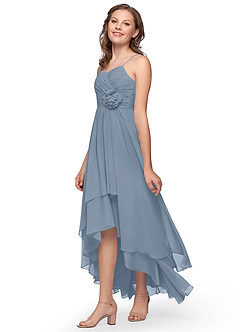 blue junior bridesmaid dresses