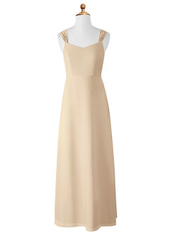 Azazie Denice Junior Champagne A-Line Chiffon Dress image8