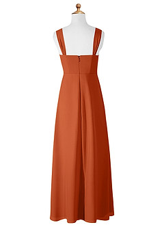 Azazie Denice Junior Burnt Orange A-Line Chiffon Dress image9