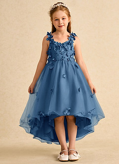 Azazie Tweety Flower Girl Dresses Twilight A-Line Lace Tulle Dress image3