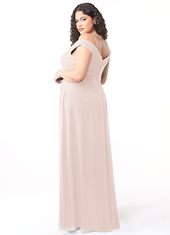 Azazie Audrianna Bridesmaid Dresses Rose Petal A-Line Off-The-Shoulder Gathered Chiffon Convertible Dress image10