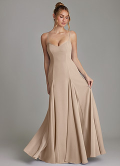 Azazie Imani Bridesmaid Dresses Taupe A-Line Sweetheart Neckline Chiffon Dress image4