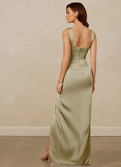 Christian Siriano Bridal for Azazie 1017 Brautjungfernkleider Etui Herzausschnitt Stretch-Satin Kleid Moosgrün image5