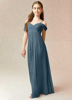 Azazie Kaitlynn Junior Twilight A-Line Off the Shoulder Chiffon Dress image4
