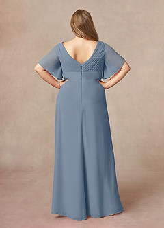 Azazie Alessa Mother of the Bride Dresses Twilight A-Line V-Neck Pleated Chiffon Dress image2