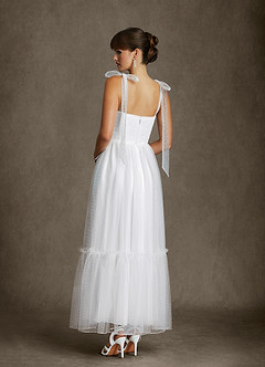 Azazie Angelica Wedding Dresses Diamond White A-Line Sweetheart Neckline Tulle Dress image10