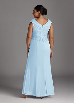 Azazie Calathea Mother of the Bride Dresses Sky Blue A-Line Lace Dress image9