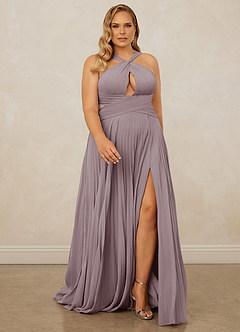 Christian Siriano Bridal for Azazie 1009 Bridesmaid Dresses Dusk A-Line Pleated Chiffon Dress image9