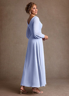 Azazie Paterson Kleider für die Brautmutter A-Linie Plissee Chiffon Kleid Eis image4