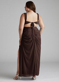 Azazie Jesaphine Suknie dla druhen Osłona Ukłon Siatka Do ziemi Sukienka image10