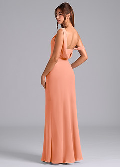 Azazie Madelyn Suknie dla druhen Syrena Jedno ramię Szyfon Do ziemi Sukienka image6