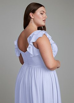 Azazie Anaya Brautjungfernkleider A-Linie Herzausschnitt Chiffon Kleid Lavendel image15