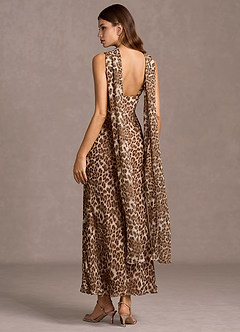 Robe Longue Léopard Fleuri Isadora image2