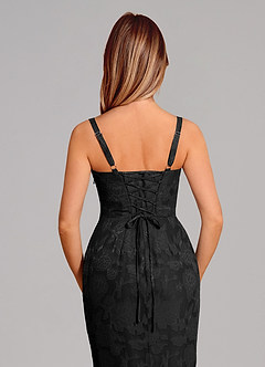 Azazie Aubrey 신부 들러리 드레스 인어 절하다 플로럴 번아웃 바닥 길이 드레스 image2