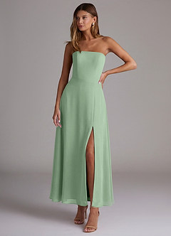 Azazie Wren Vestidos de madrinha de casamento Vestido Matchá de Chiffon de Linha A com Sem alças image1