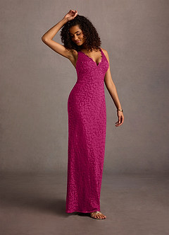 Ravyn Fuchsia Plunging Maxi Dress image5
