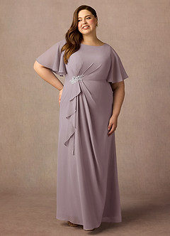 Azazie Rain Abiti per la Madre della Sposa Abito Tubino in Chiffon Perline Dusk image1