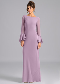 Azazie Leone Bridesmaid Dresses Wisteria Mermaid Corset Chiffon Dress image5