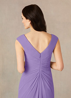 Azazie Sally Mother of the Bride Dresses Tahiti A-Line V-Neck Pleated Chiffon Dress image5