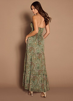 Jarah Sage Paisley Maxi Dress image3