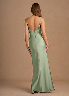 Elodie Dusty Sage Lace Satin Mermaid Prom Dress image2