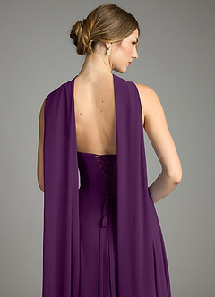 Azazie Ayla Abiti da Damigella Abito A-Line in Chiffon Scollo a Cuore Uva image10