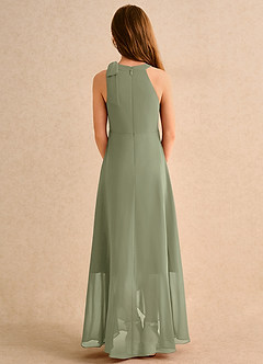 Azazie Boop Girls Formal Flower Girl Klänningar Klä A-Line i Chiffong Rosett image2