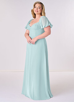 Barbie ♥ Azazie Bridesmaid Dresses Mist A-Line Pleated Chiffon Dress image9