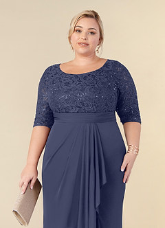 Azazie Macie Mother of the Bride Dresses Stormy Sheath Scoop Sequins Lace Dress image11