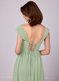 Barbie ♥ Azazie Bridesmaid Dresses A-Line Corset Chiffon Floor-Length Dress image7