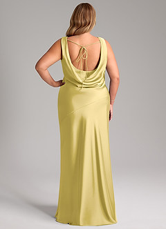 Azazie Rylina Robes de demoiselle d'honneur Robe Sirène en Satin extensible Canari image9
