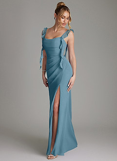 Azazie Jessamine Bridesmaid Dresses Bermuda Mermaid Corset Chiffon Dress image6