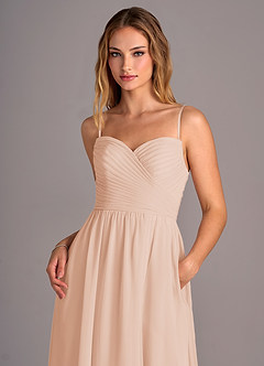 Azazie Joni Final Sale English Rose A-Line Strapless Chiffon Convertible Dress image2