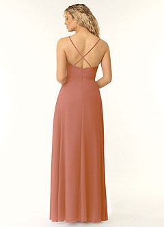 Azazie Naeem Bridesmaid Dresses MAI TAI A-Line V-Neck Ruffle Chiffon Dress image2